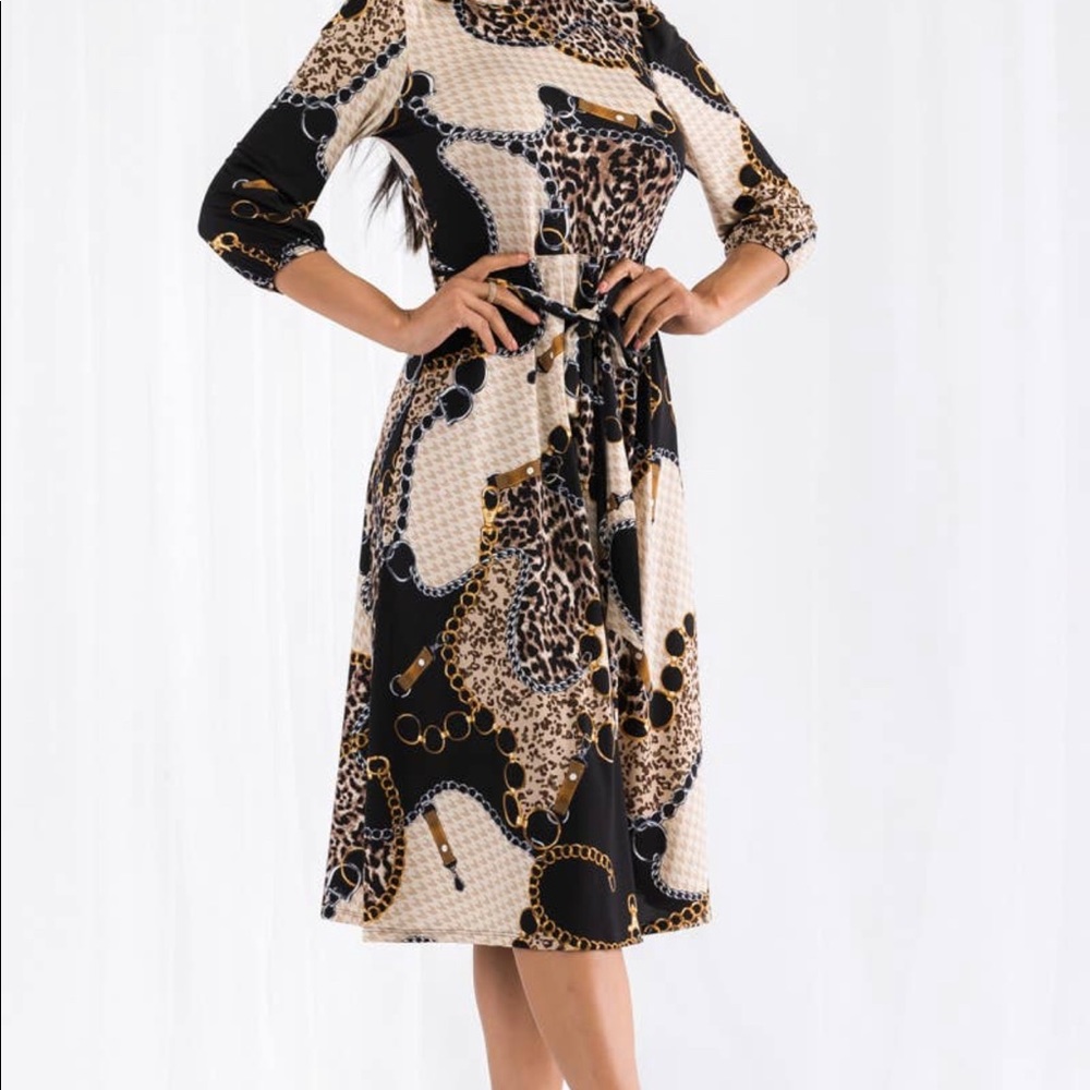 Loose Fit Printed Cocktail Dress, Sizes Small - 3XLarge